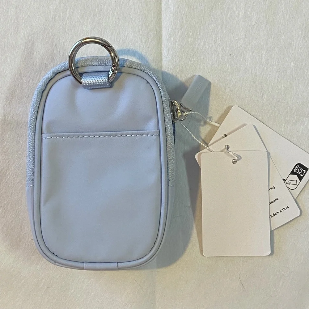 Lululemon Light Blue/grey Clippable Nano Pouch NWT